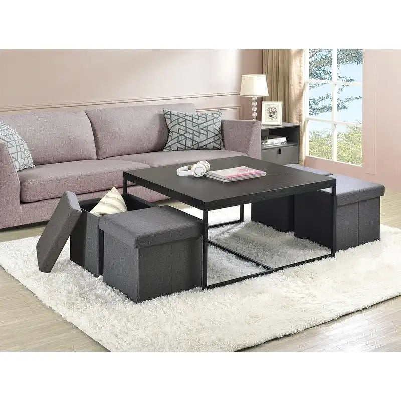 Ensemble table basse 5 pièces Caitlin Wood Grain