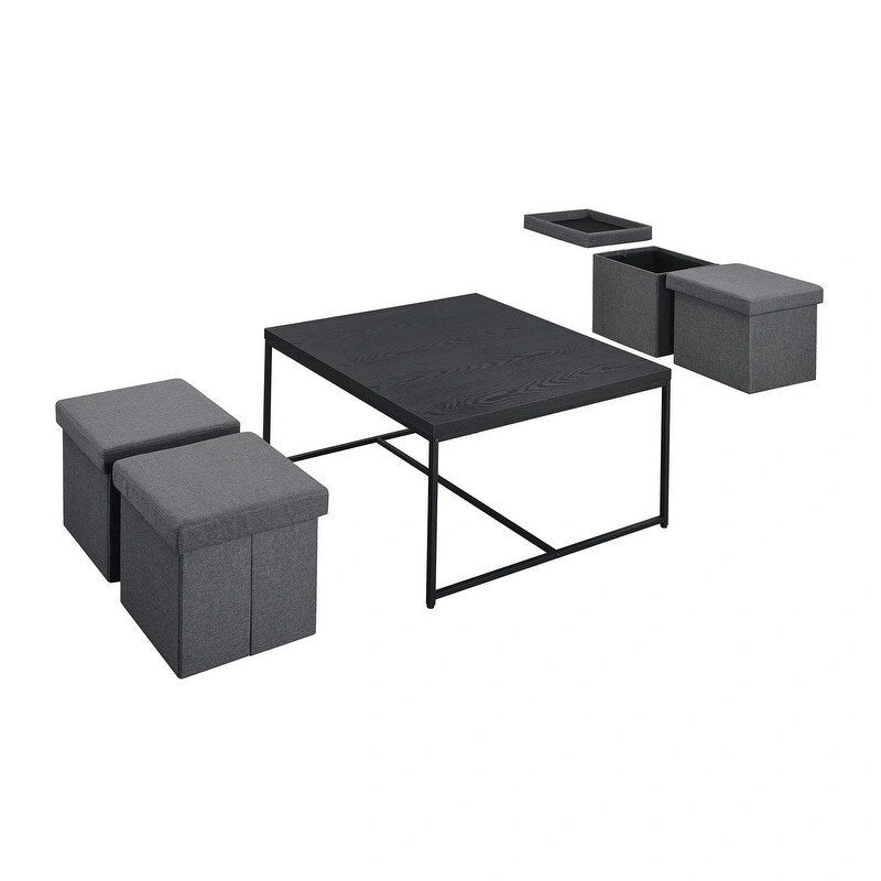 Ensemble table basse 5 pièces Caitlin Wood Grain