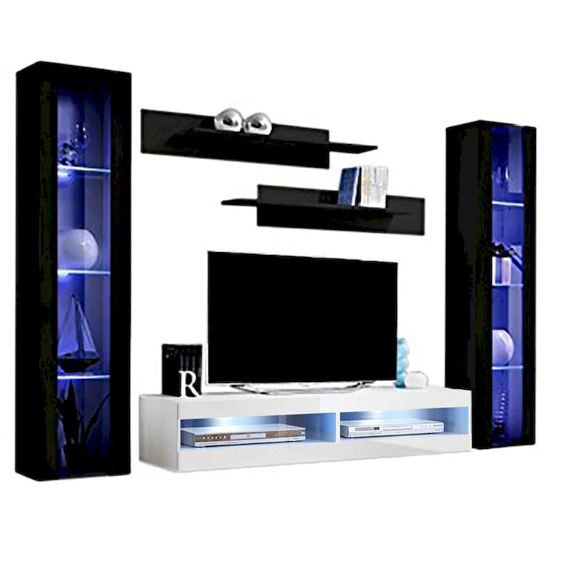 Meuble TV Mural Flottant Moderne Fly AB2 34TV
