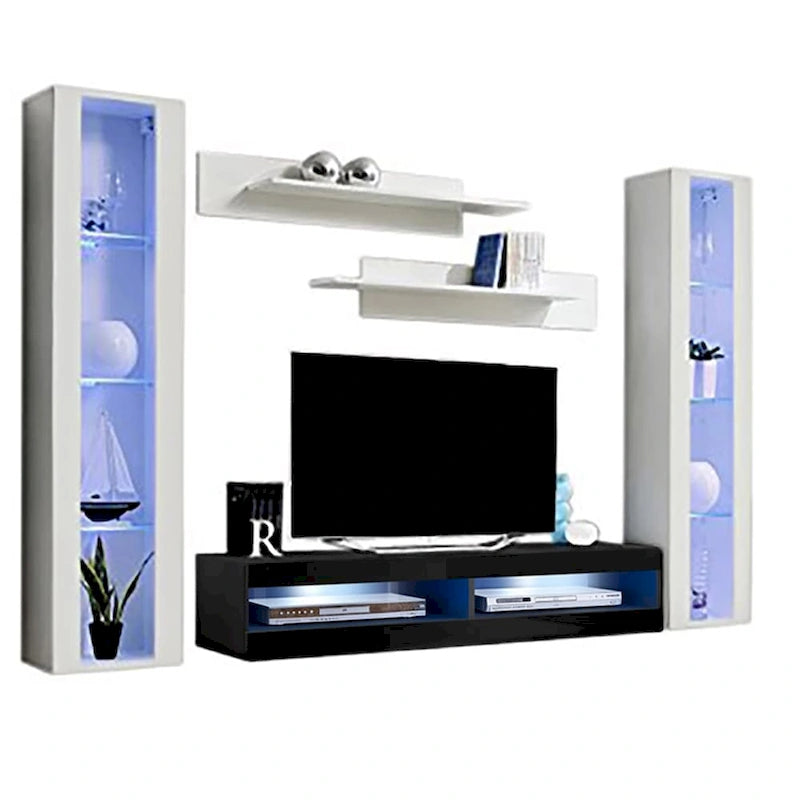 Meuble TV Mural Flottant Moderne Fly AB2 34TV