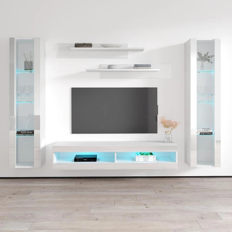 Meuble TV Mural Flottant Moderne Fly AB2 34TV