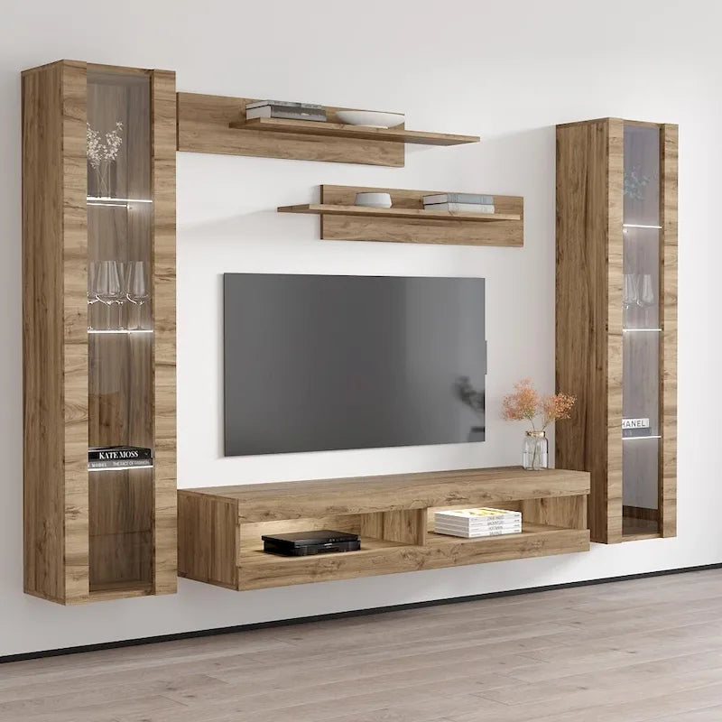 Meuble TV Mural Flottant Moderne Fly AB2 34TV