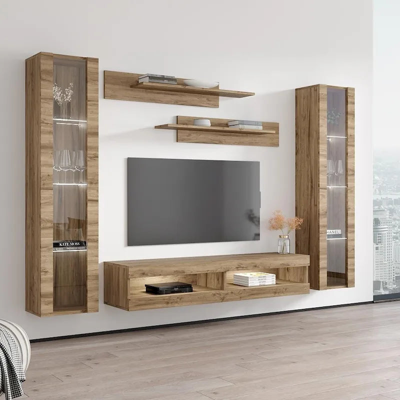 Meuble TV Mural Flottant Moderne Fly AB2 34TV