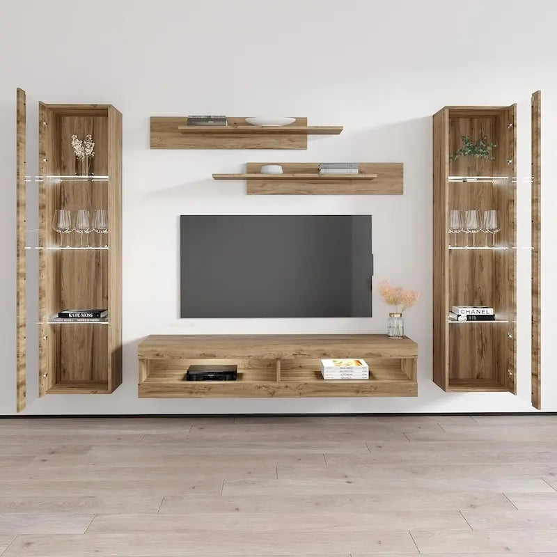 Meuble TV Mural Flottant Moderne Fly AB2 34TV