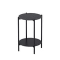 Table d'appoint/Table basse ronde à 2 niveaux avec plateau en marbre