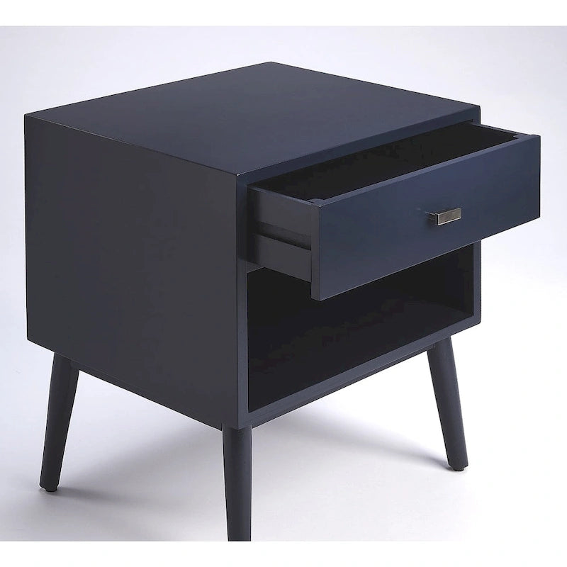 Table d'appoint Sheldon bleue faite main (Indonésie)