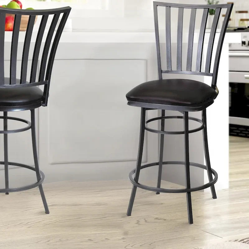 Tabouret de bar pivotant de qualité commerciale Copper Grove Stewart