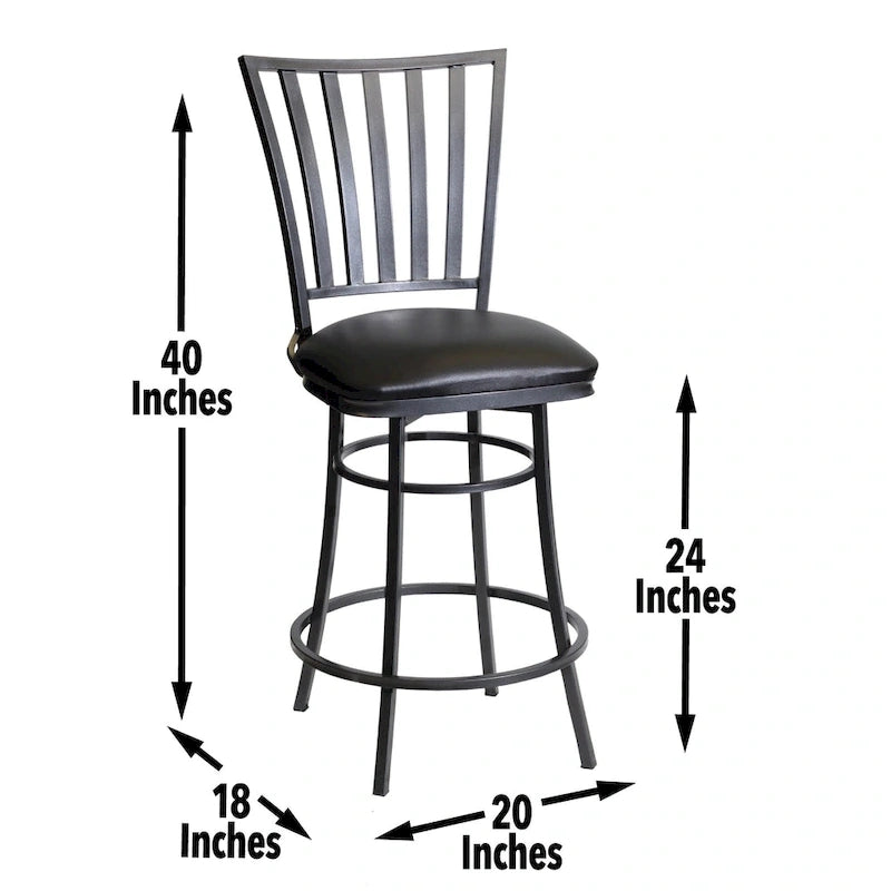 Tabouret de bar pivotant de qualité commerciale Copper Grove Stewart