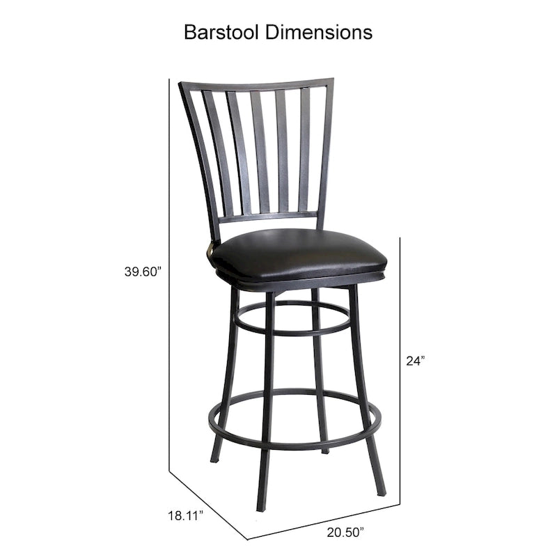 Tabouret de bar pivotant de qualité commerciale Copper Grove Stewart