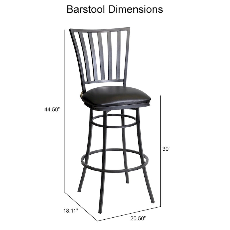 Tabouret de bar pivotant de qualité commerciale Copper Grove Stewart