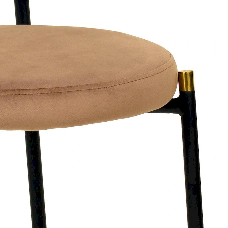 Euston Lot de 2 chaises de salle à manger modernes avec dossier en osier et siège en velours rembourré pour bureau à domicile, salon et cuisine