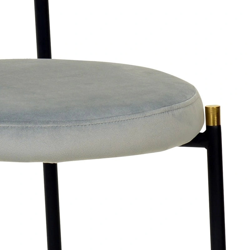 Euston Lot de 2 chaises de salle à manger modernes avec dossier en osier et siège en velours rembourré pour bureau à domicile, salon et cuisine