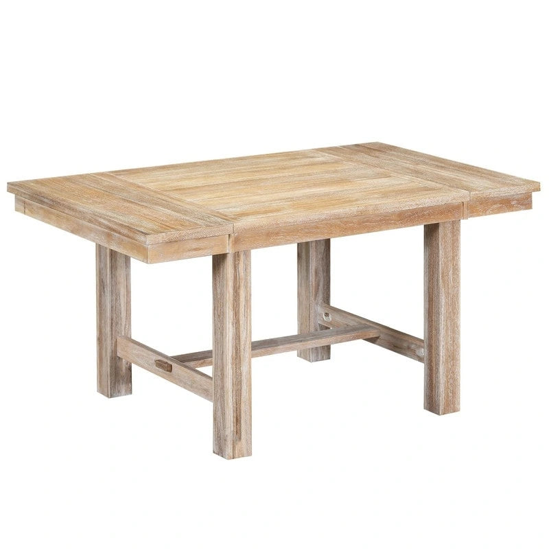Ensemble de salle à manger et cuisine 6 pièces, table à manger extensible en bois, 4 chaises de salle à manger rembourrées et un banc, deux rallonges amovibles de 28 cm