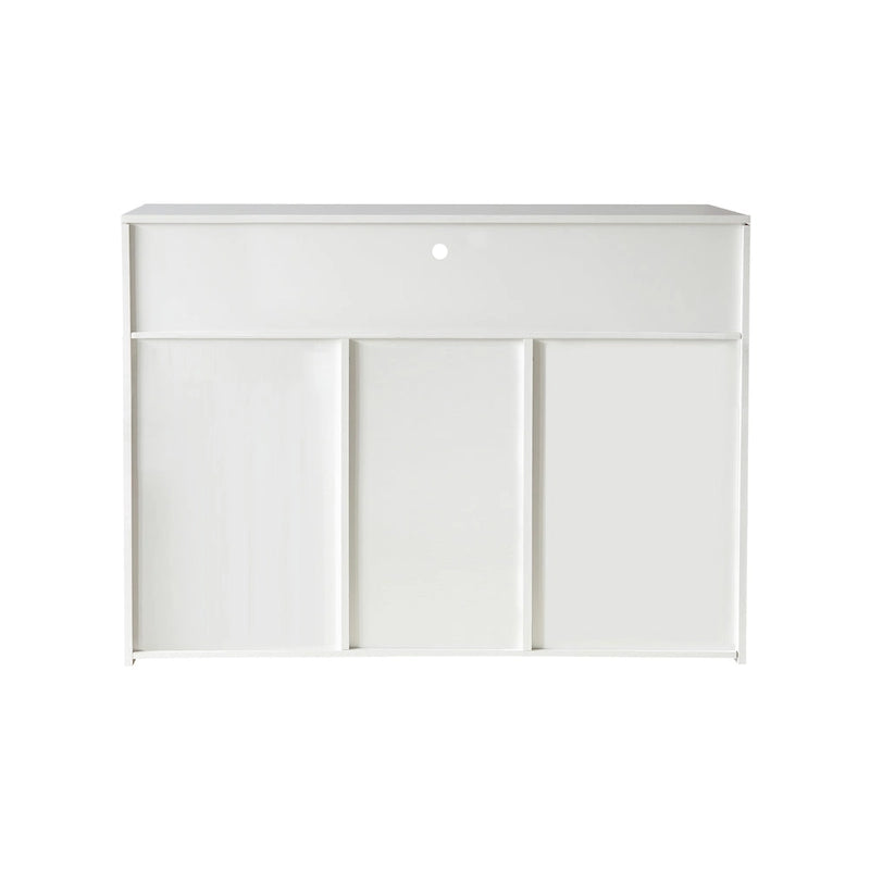 Buffet de rangement laqué brillant avec éclairage LED