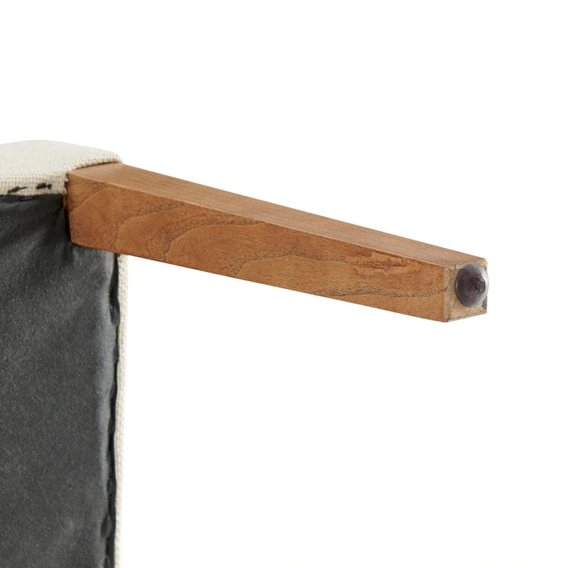 Chaise de salle à manger latérale Kylo en similicuir/lin, (lot de 2)