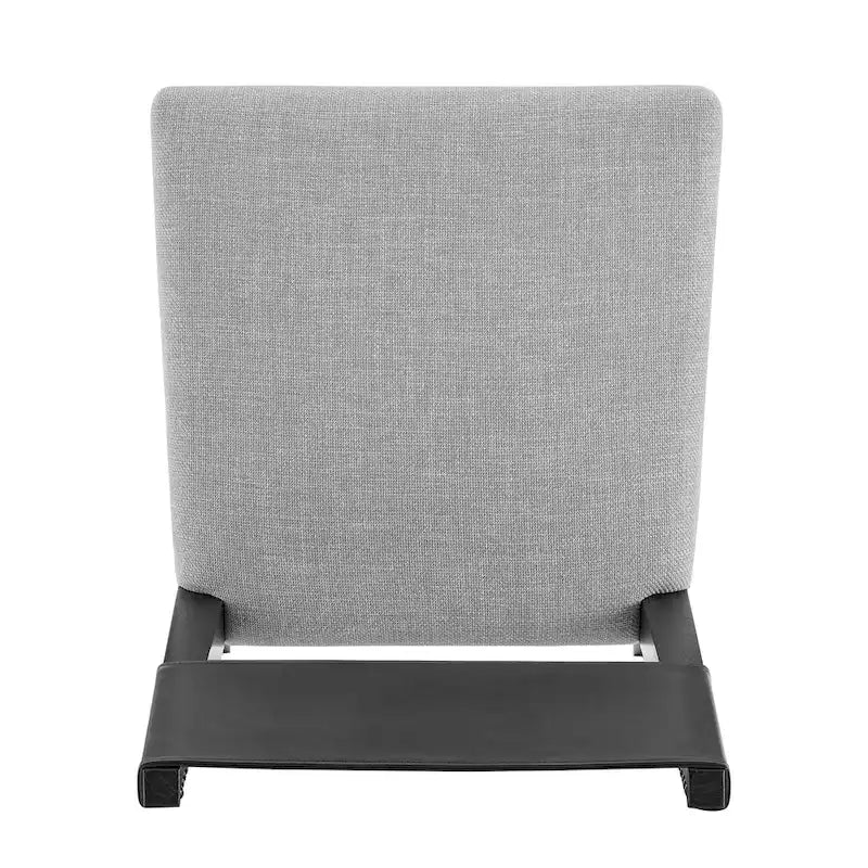 Chaise de salle à manger latérale Kylo en similicuir/lin, (lot de 2)