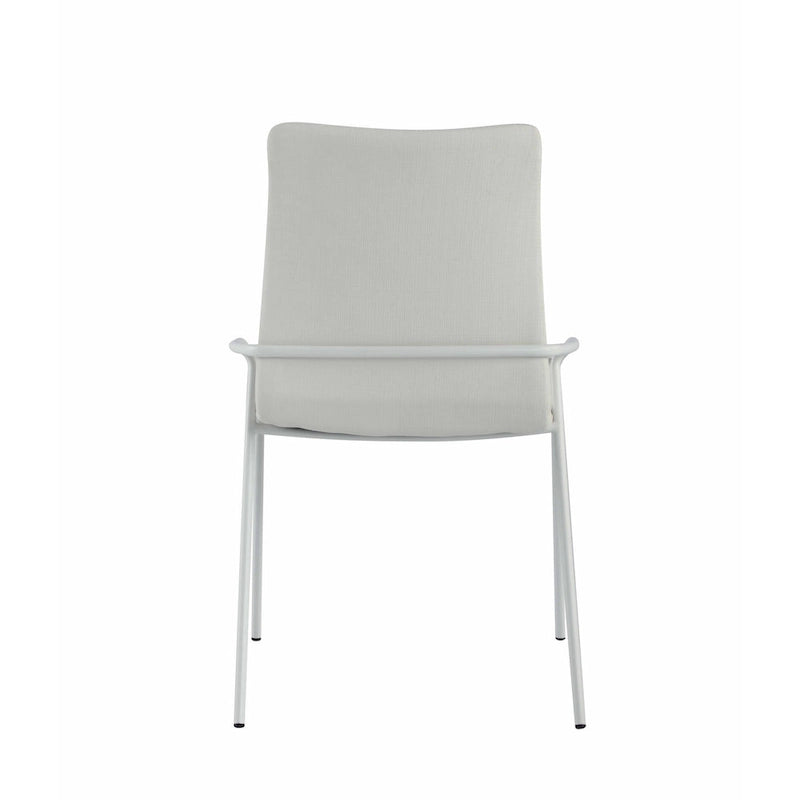 Somette Chaise d'appoint contemporaine blanche rembourrée, lot de 4 - N/A