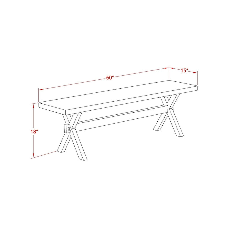 East West Furniture Ensemble de salle à manger – une table à manger et des chaises Parson noires, finition brossée noire. (Options de tissus d'ameublement et de pièces)