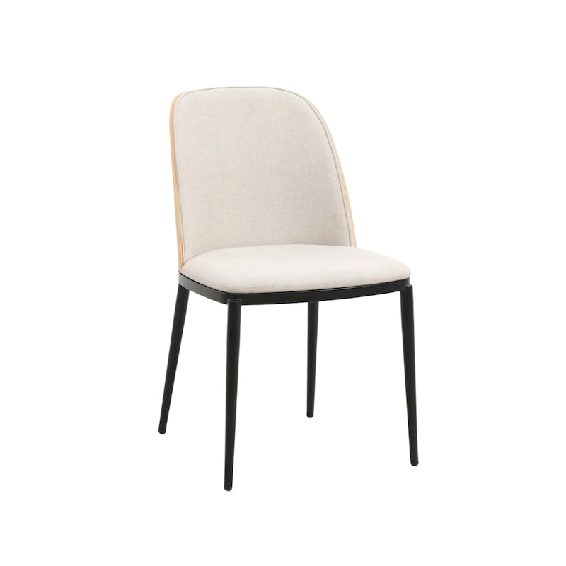 Chaise de salle à manger LeisureMod Tule avec assise et dossier rembourrés