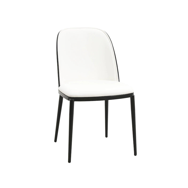 Chaise de salle à manger LeisureMod Tule avec assise et dossier rembourrés