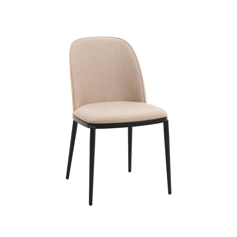 Chaise de salle à manger LeisureMod Tule avec assise et dossier rembourrés