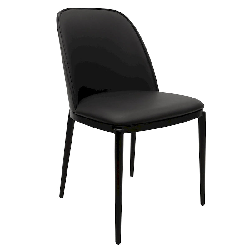 Chaise de salle à manger LeisureMod Tule avec assise et dossier rembourrés