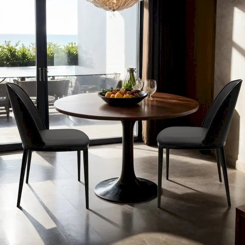Chaise de salle à manger LeisureMod Tule avec assise et dossier rembourrés