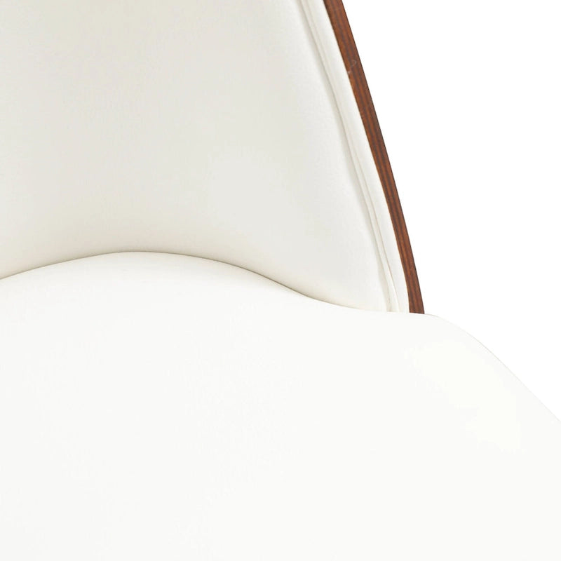 Chaise de salle à manger LeisureMod Tule avec assise et dossier rembourrés