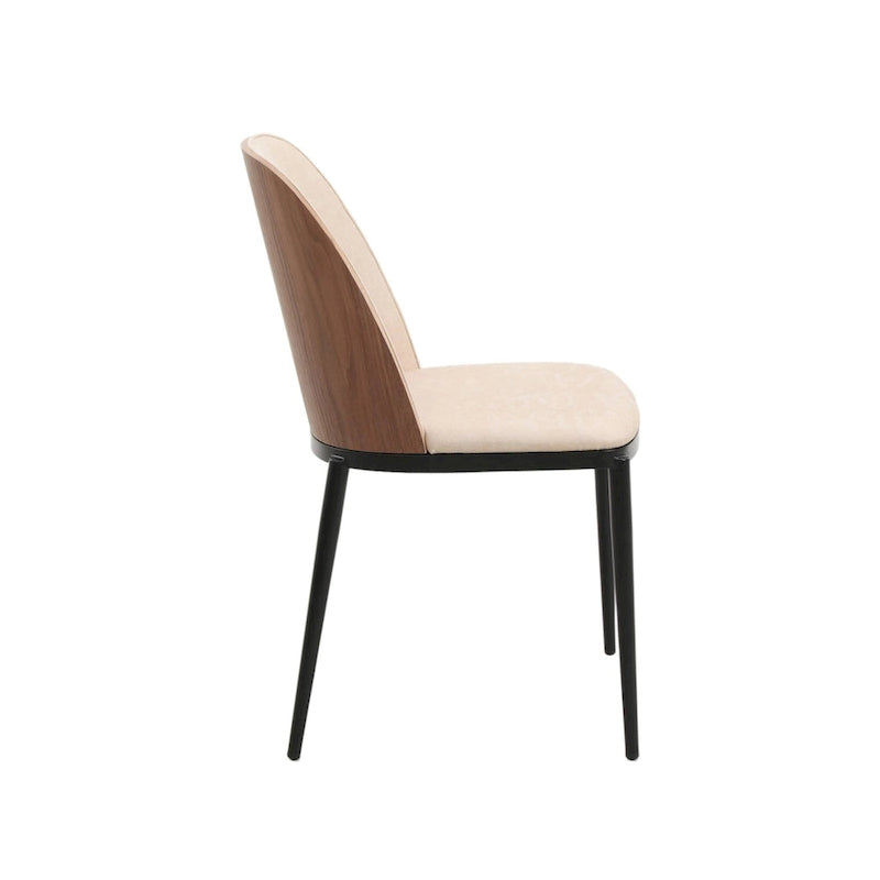 Chaise de salle à manger LeisureMod Tule avec assise et dossier rembourrés