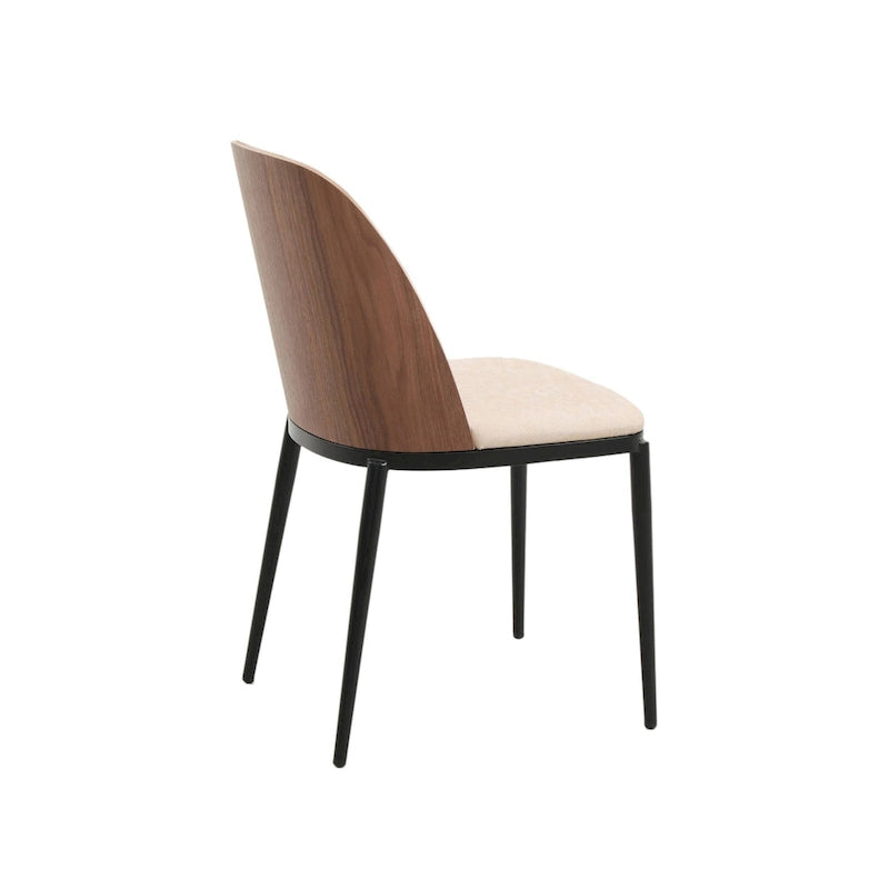 Chaise de salle à manger LeisureMod Tule avec assise et dossier rembourrés