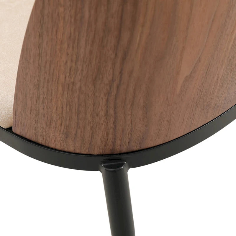 Chaise de salle à manger LeisureMod Tule avec assise et dossier rembourrés