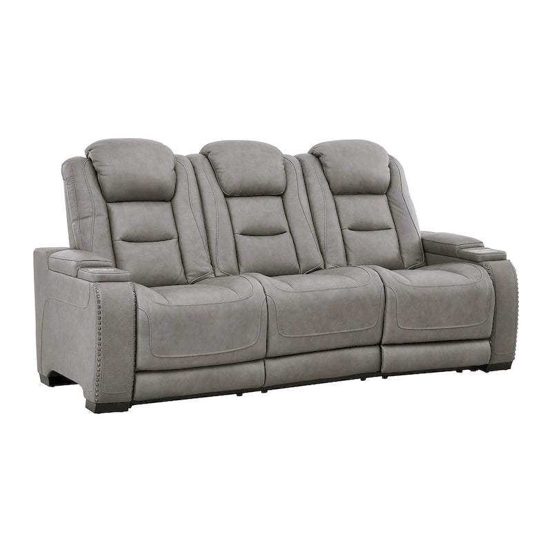 Canapé inclinable électrique double en cuir Man-Den Ashley Signature Design - 85 L x 40 P x 43 H