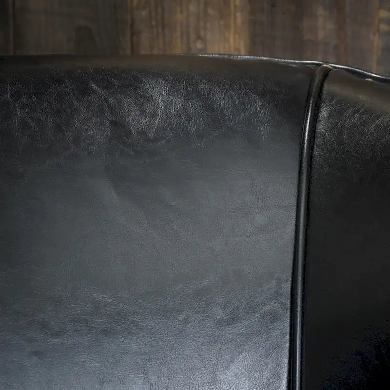 Fauteuil club en cuir reconstitué noir Austin de Christopher Knight Home