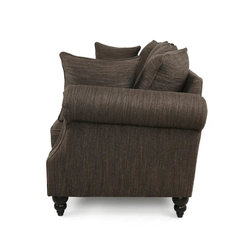 Canapé 3 places Manbow Fabric Pillowback avec garniture cloutée par Christopher Knight Home