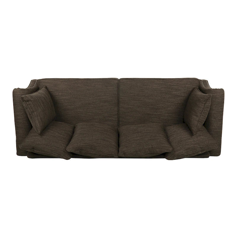 Canapé 3 places Manbow Fabric Pillowback avec garniture cloutée par Christopher Knight Home