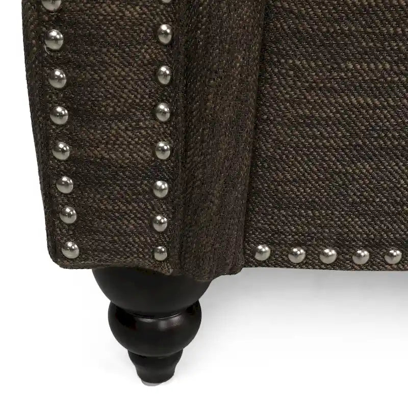 Canapé 3 places Manbow Fabric Pillowback avec garniture cloutée par Christopher Knight Home