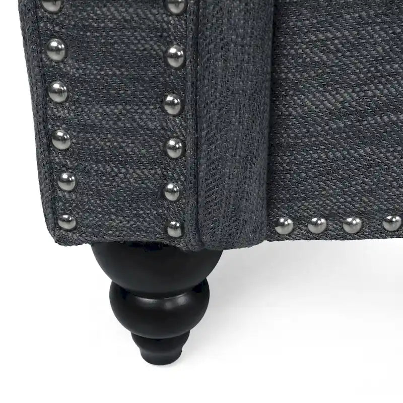 Canapé 3 places Manbow Fabric Pillowback avec garniture cloutée par Christopher Knight Home