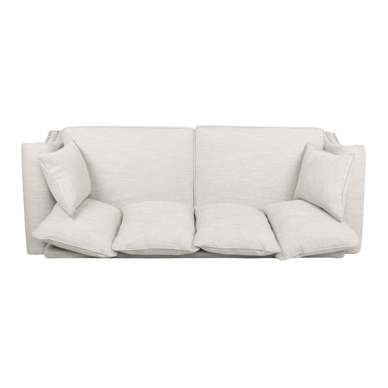 Canapé 3 places Manbow Fabric Pillowback avec garniture cloutée par Christopher Knight Home