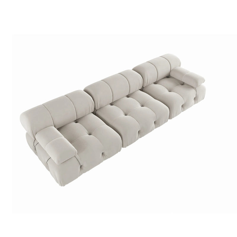 Canapé modulable réversible 3 places en velours