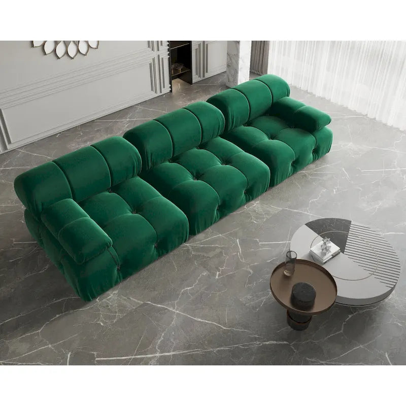 Canapé modulable réversible 3 places en velours