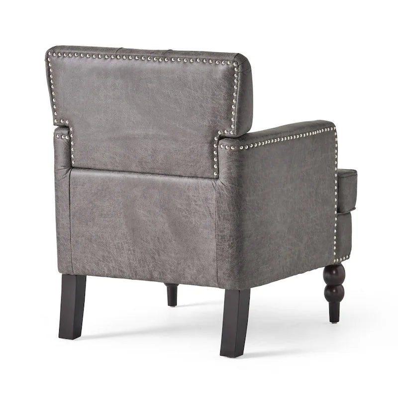 Fauteuil club en microfibre Malone par Christopher Knight Home - 28.00 L x 29.50 W x 33.50 H