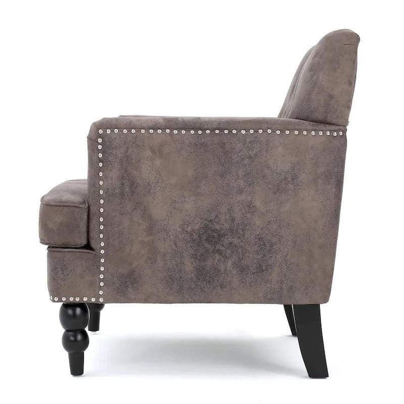 Fauteuil club en microfibre Malone par Christopher Knight Home - 28.00 L x 29.50 W x 33.50 H