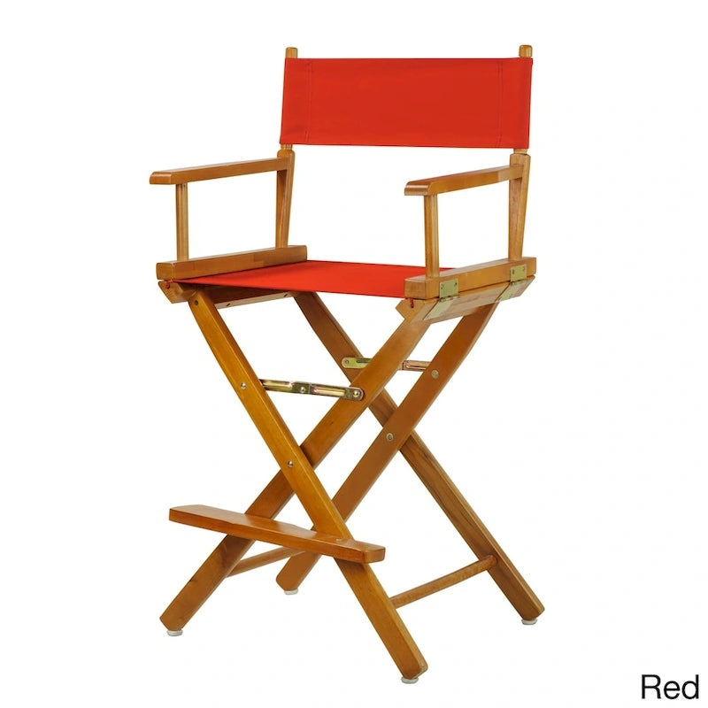 Chaise de metteur en scène couleur chêne miel, hauteur comptoir de 24 pouces