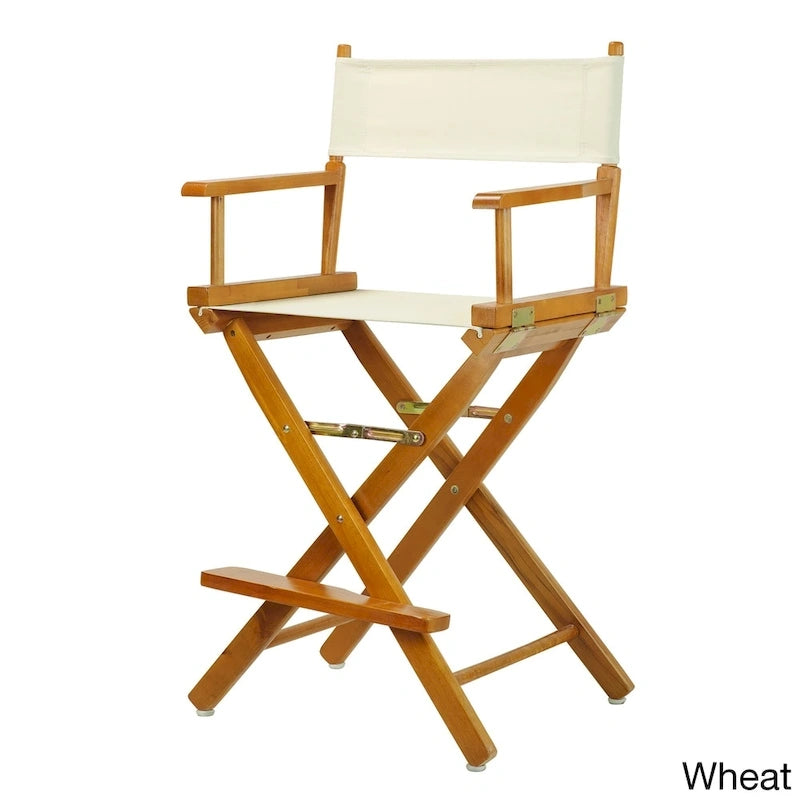 Chaise de metteur en scène couleur chêne miel, hauteur comptoir de 24 pouces