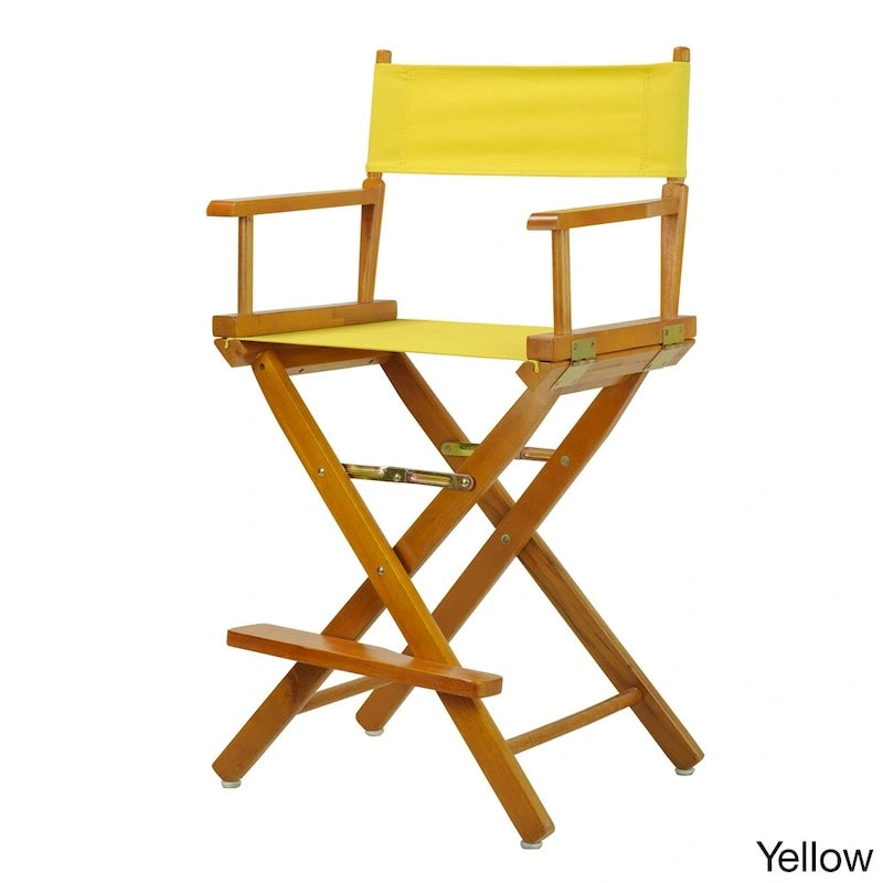 Chaise de metteur en scène couleur chêne miel, hauteur comptoir de 24 pouces