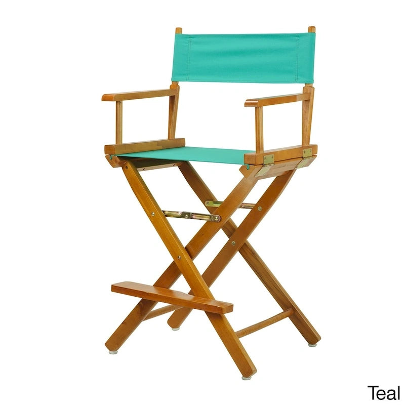 Chaise de metteur en scène couleur chêne miel, hauteur comptoir de 24 pouces