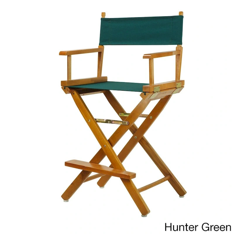 Chaise de metteur en scène couleur chêne miel, hauteur comptoir de 24 pouces