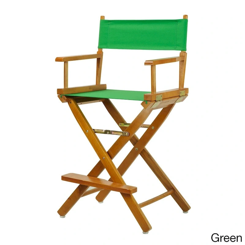 Chaise de metteur en scène couleur chêne miel, hauteur comptoir de 24 pouces