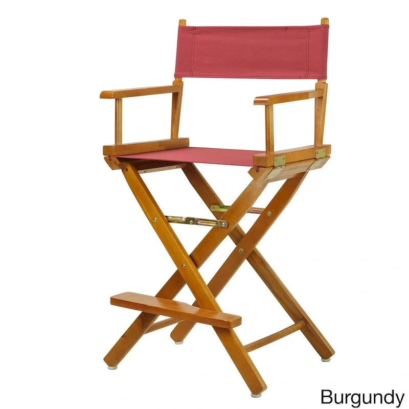 Chaise de metteur en scène couleur chêne miel, hauteur comptoir de 24 pouces
