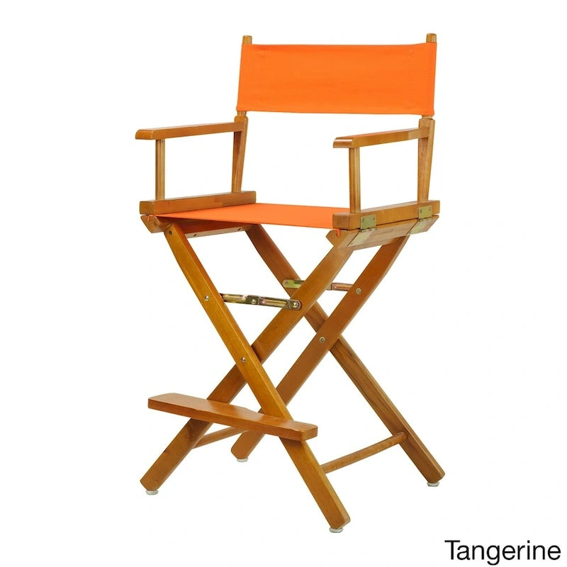 Chaise de metteur en scène couleur chêne miel, hauteur comptoir de 24 pouces